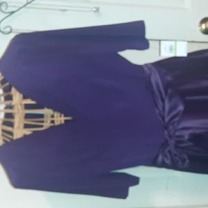 Elegant NWT Alex Evenings deep purple (eggplant) formal, full length dress sz 14